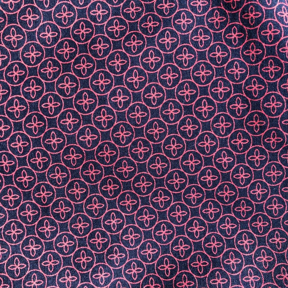 Navy & Red Patterned Button Down - image 2